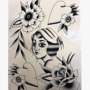 Hand-painted original flash sheet.